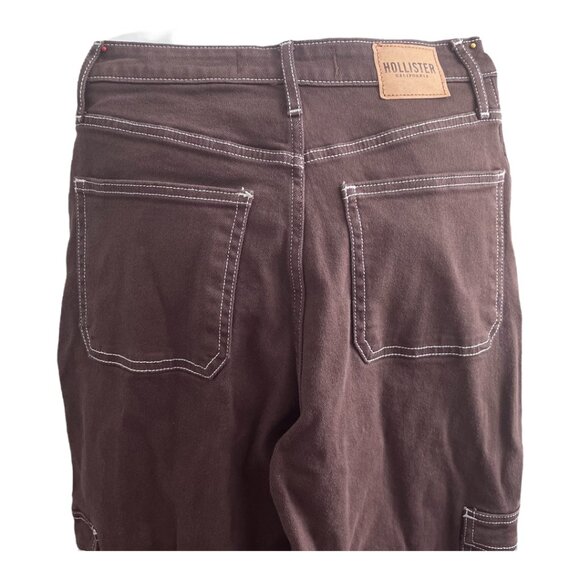 Hollister Ultra High-rise Dad Jean - Vintage Stretch Brown Cargo Denim 27x31 | 5 - Picture 6 of 9
